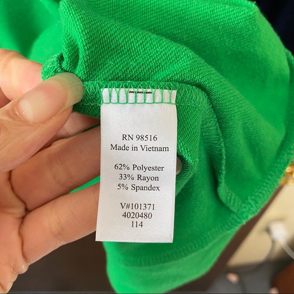 COLDWATER CREEK 3/4 Sleeve Colorblock Blue & Green Top Size M - Picture 4 of 6